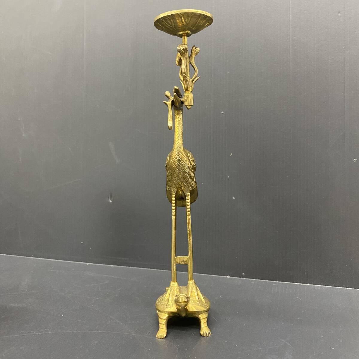 10005.3 伝統工芸 工芸美術 仏教 御東用 鶴亀燭台 つるかめ 仏壇 10005.3 伝統工芸 工芸美術 仏教 御東用 鶴亀燭台 つるかめ 仏壇