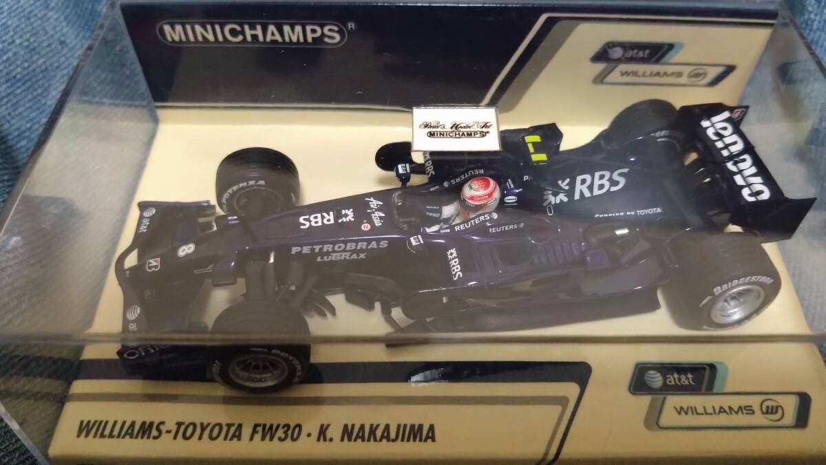 1/43 MINICHAMPS 2008年バルセロナテスト　ウィリアムズトヨタFW30#8 中嶋一貴