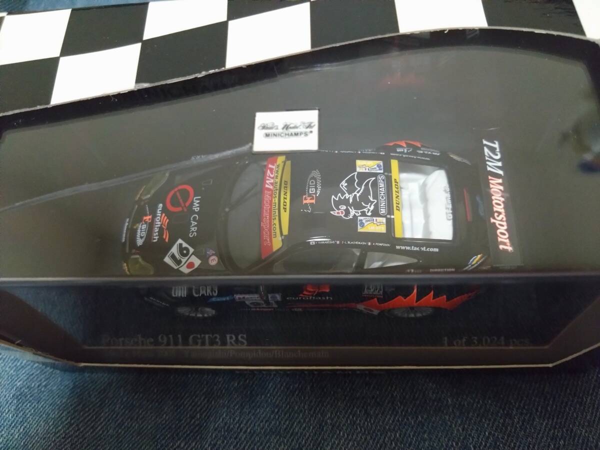 1/43 MINICHAMPS 2005年ルマン24時間レース　ポルシェ911GT3RS#91 山岸大、ポンピドゥー、ブランクマン　【ケースヒビ】
