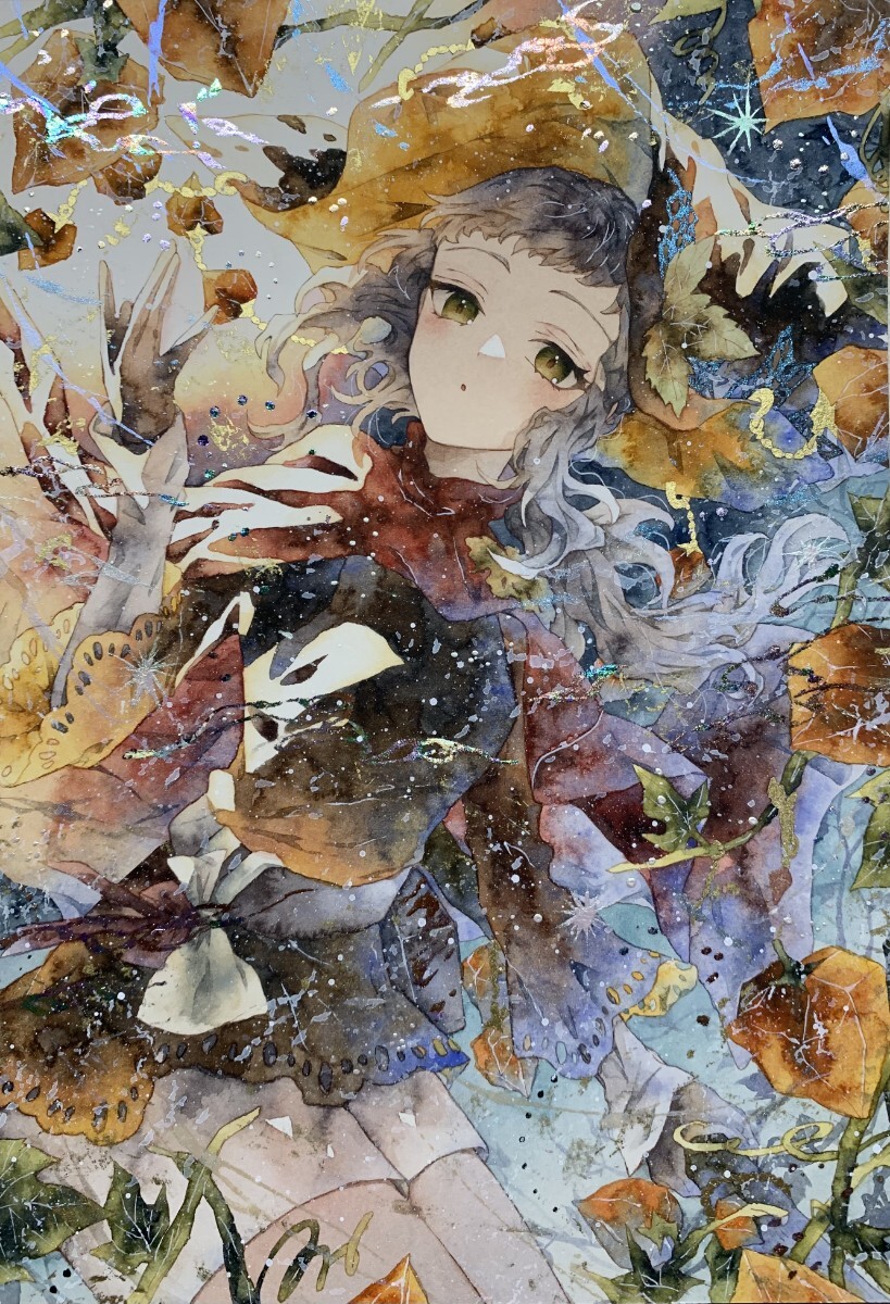 Yahoo!オークション - オリジナル 手描きイラスト 女の子 「鬼灯 Yahoo!オークション - オリジナル 手描きイラスト 女の子 「鬼灯
