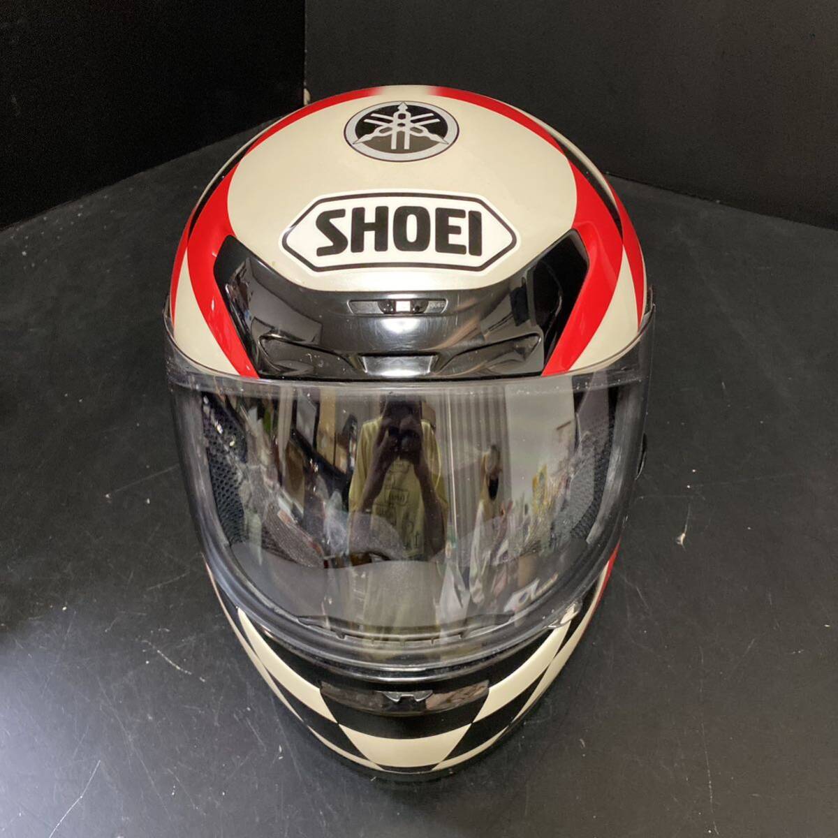 ☆1円スタート☆ SHOEI X-8R TEAM YAMAHA フルフェイスヘルメット　Lサイズ 中古品 1-101