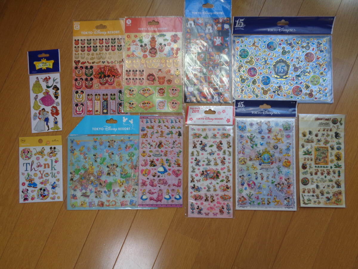 ディズニー☆レトロ☆シート☆シール☆11セット☆東京ディズニーリゾート☆disney☆ミッキーミニー☆15周年☆30周年☆正月☆アリス