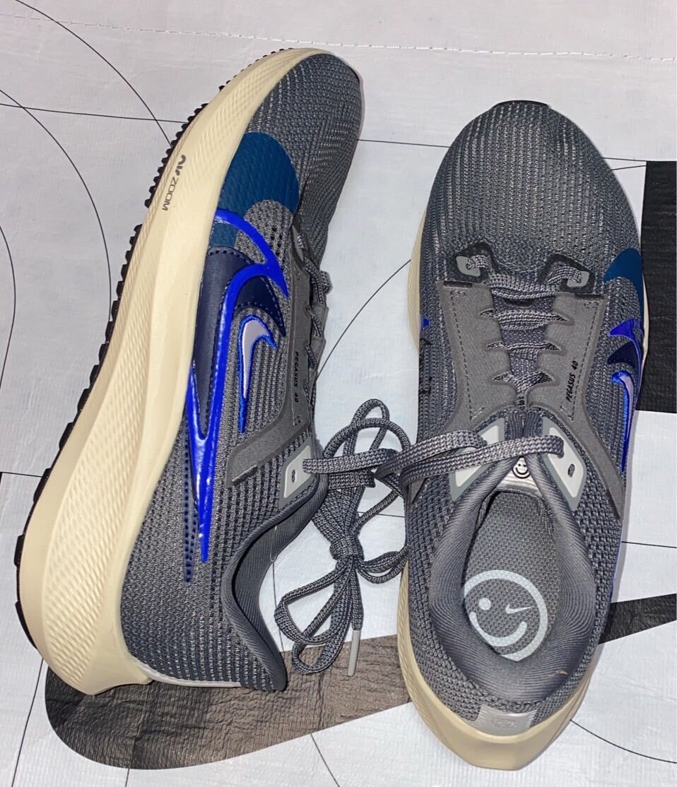 Nike Air Pegasus 40 Premium ナイキ エア ペガサス 40 プレミアム 'スモーク グレー レーサー ブルー' (FB7179-002)グレー25cm箱無し_画像2