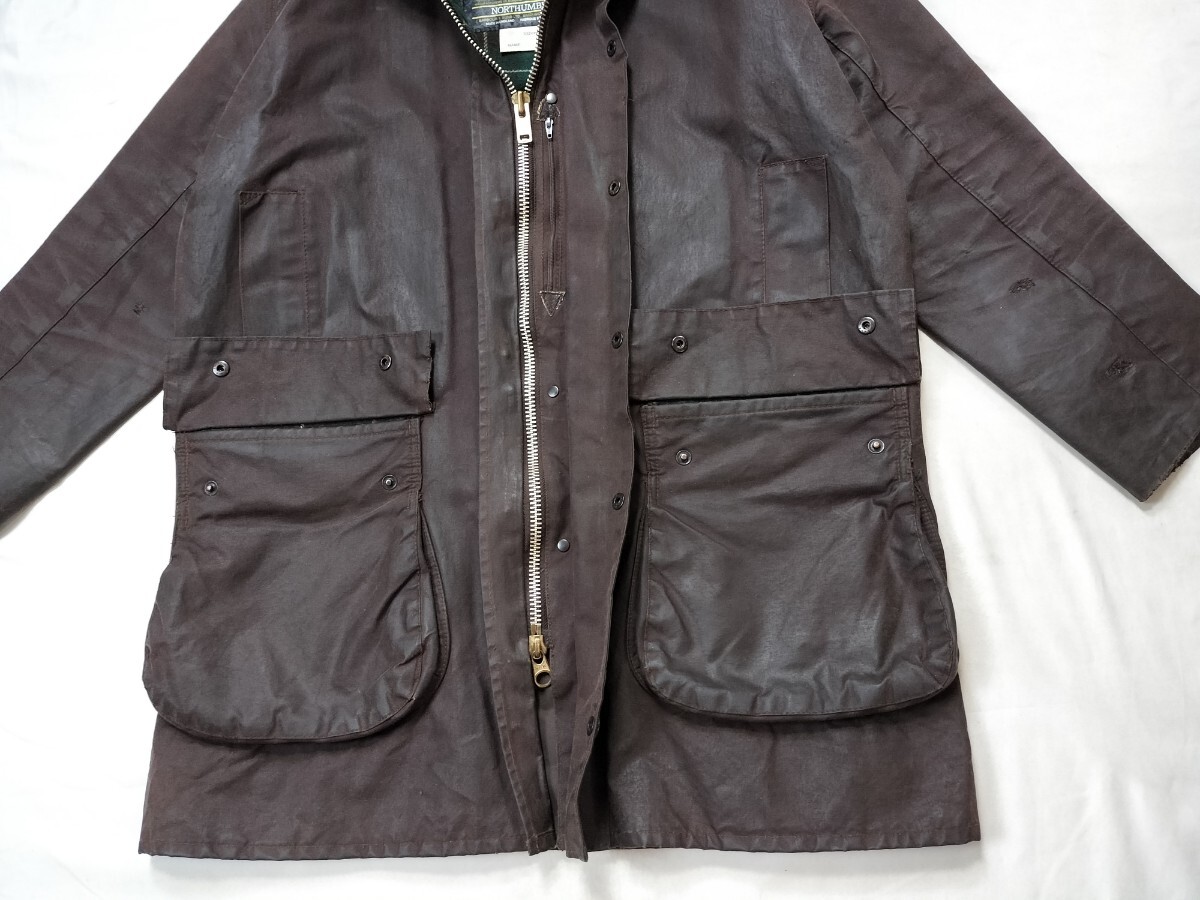 80s BARBOUR northumbria c40ラスティックブラウン 2ワラント 80s BARBOUR northumbria c40ラスティックブラウン 2ワラント