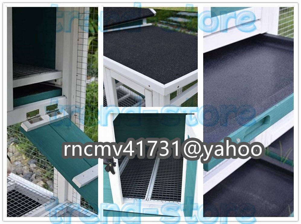 新品、未使用 ニワトリ小屋 兎 ペット別荘 ハウス 木制 ハト小屋 防雨防腐 ウサギ 飼育 屋外養(yǎng)殖 庭 掃除しやすい グレー