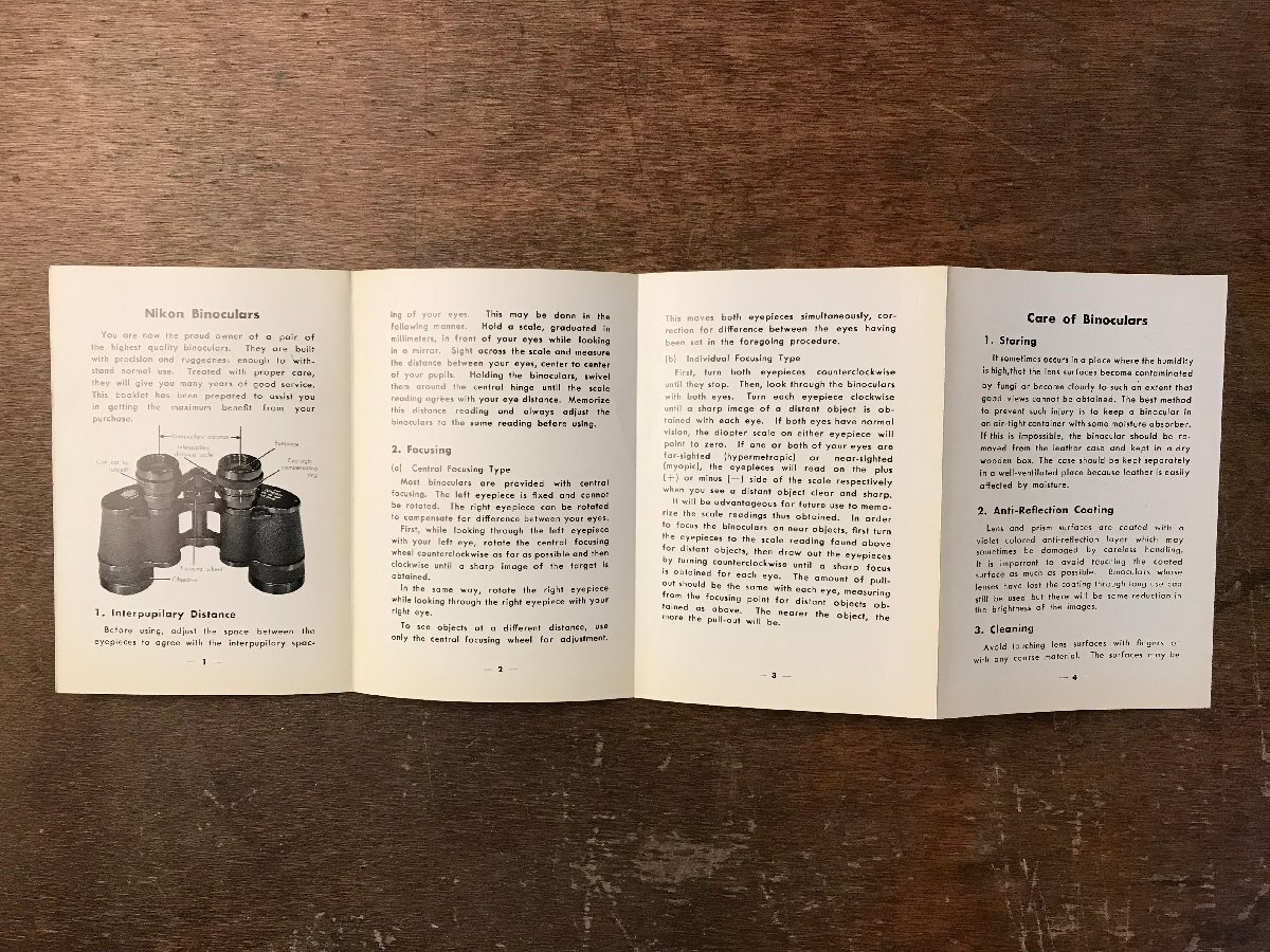RR-7998■送料込■Nikon BINOCULARS カタログ3種 ニコン 双眼鏡 古本 カタログ パンフレット 冊子 アンティーク ●まとめて11枚/くRIら_画像3