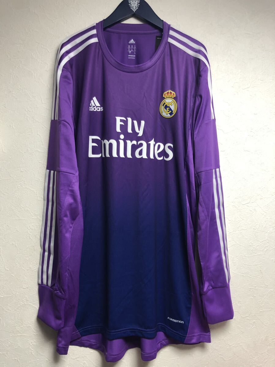 正規品 2013-2014 レアル・マドリード（GK）長袖ユニフォーム 新品紙タグ付き 選手用 formotion adidas カシージャス