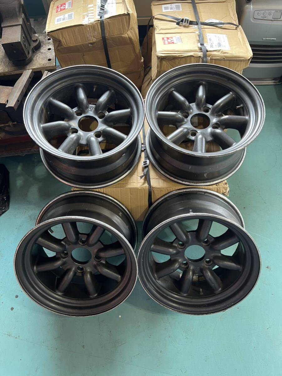 14インチ　7j Aタイプワタナベ当時物　ae86 深リム 114.3