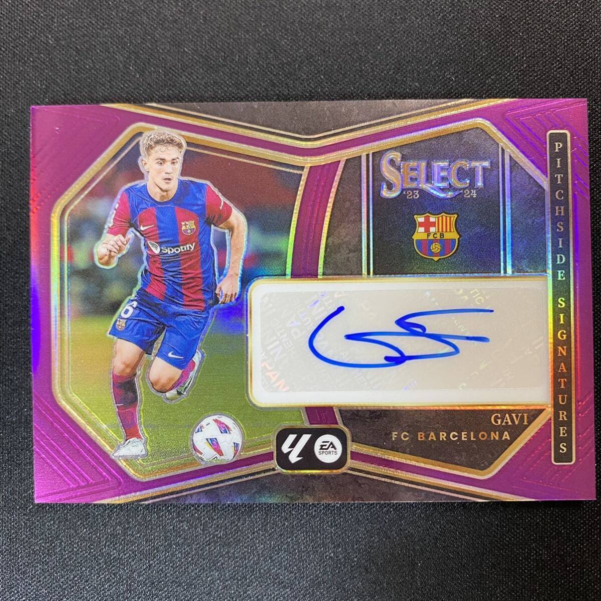 2023-24 Panini Select La Liga Pitchside Signatures Gavi Auto Barcelona /25 直筆サインカード ガビ