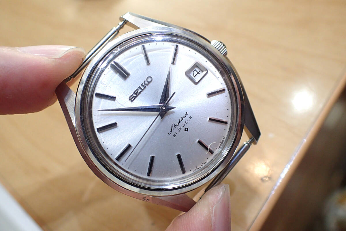 【稼働品】SEIKO 6102-8000 スカイライナー 手巻き シルバー 楽天市場】【中古品/美品】【OH済み】SEIKO/セイコー