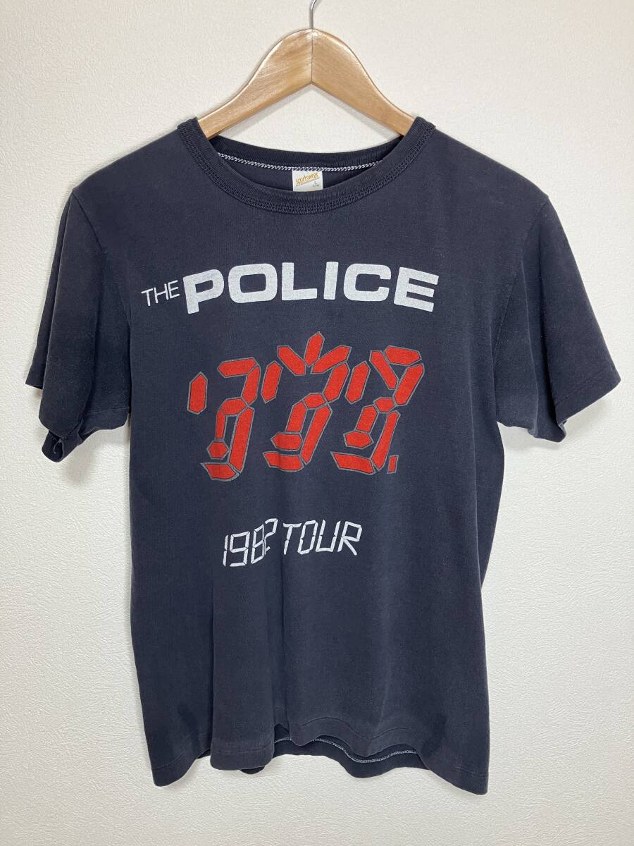 1982年 THE POLICE ツアー シングルステッチTシャツ 黒 L【管理番号B92】_画像1