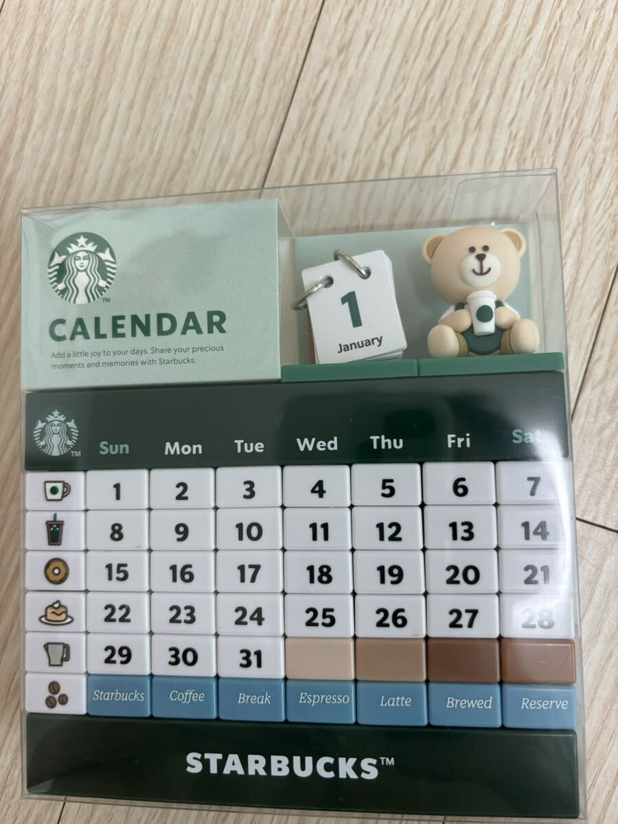 日本国内発送　スタバ韓国限定品　ベアリスタ　カレンダー　フィギュア　未使用　スターバックスSTARBUCKS 