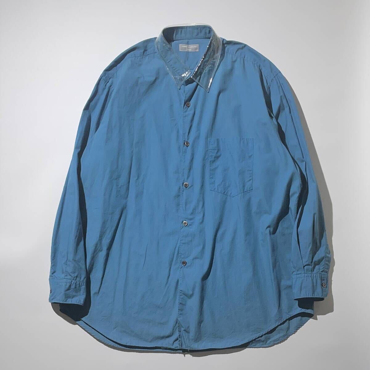 97ss COMME des GARCONS HOMME PVCカラーコットンシャツ 塩化ビニール 田中オム コムデギャルソンオム AD1996 アーカイブ