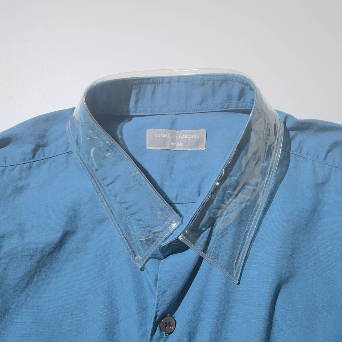 97ss COMME des GARCONS HOMME PVCカラーコットンシャツ 塩化ビニール 田中オム コムデギャルソンオム AD1996 アーカイブ