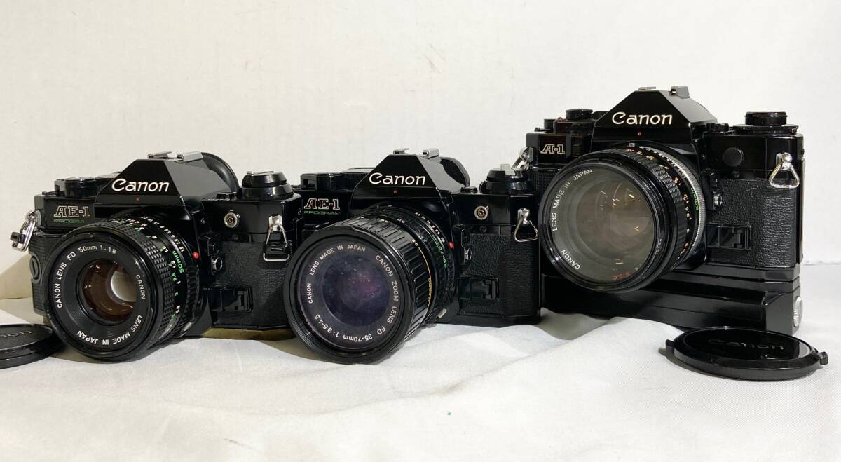 【動作確認済！】Canon キヤノン A-1 AE-1 フィルムカメラ3点【2873339-1/81/rgmry】