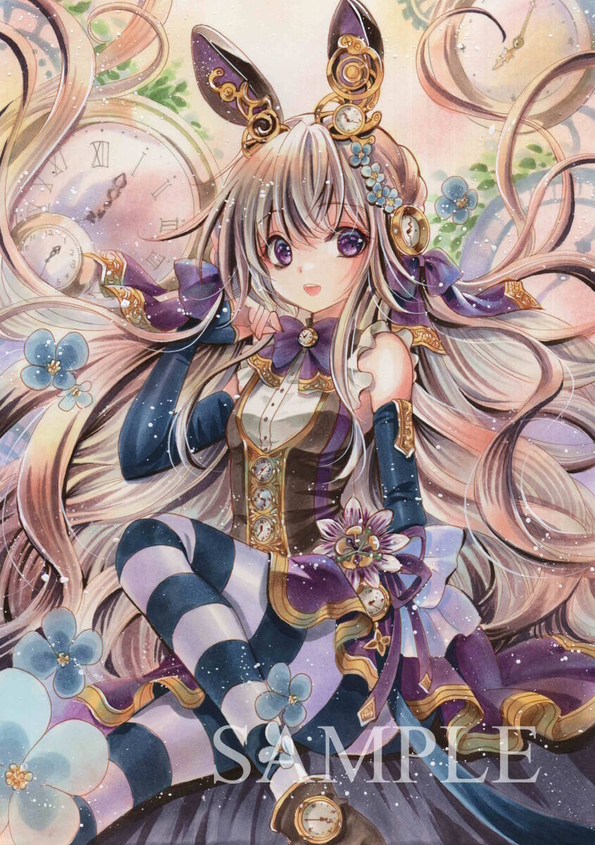 同人手描きイラスト オリジナル イラストボード A4 水彩