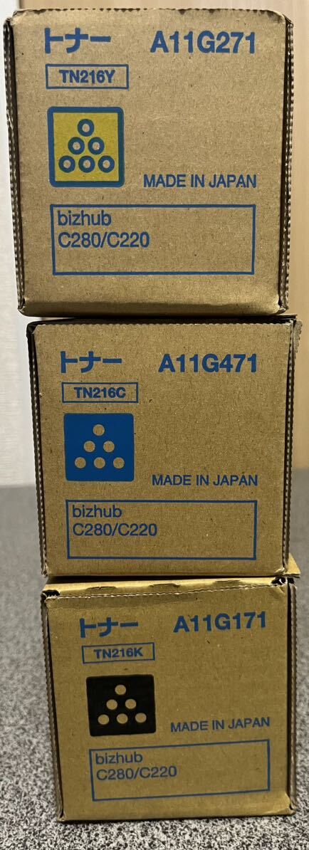 未使用 KONICA MINOLTA 純正 コニカミノルタ トナー TN216 4色