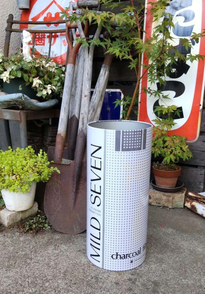 MIKD SEVEN　マイルドセブン　新品　未使用　ごみ箱　くず入れ　傘立て　金属製　デッドストック　