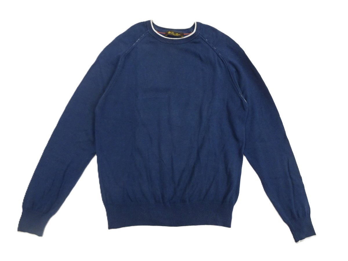 ロロピアーナ クルーネックニット セーター 46 Loro Piana ロロピアーナ ニット セーター 46 ネイビー メンズ