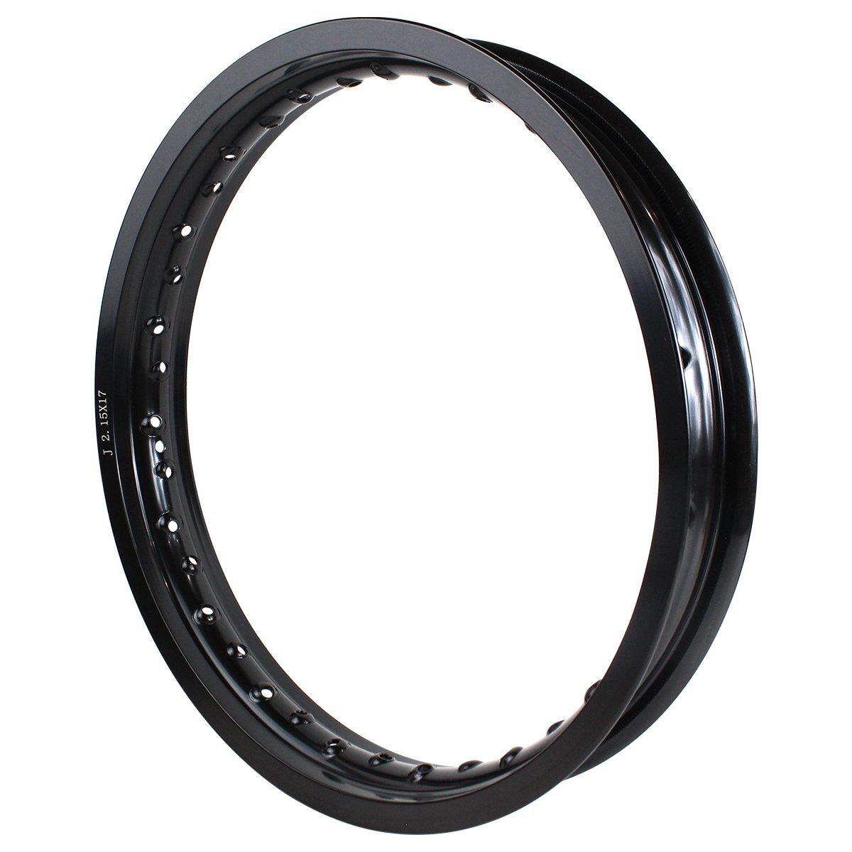 【新品即納】『PCD2.15×17インチ 36穴』汎用 レーシング ホイール アルミ リム 『黒/ブラック 』バイク カブ などにおススメ！