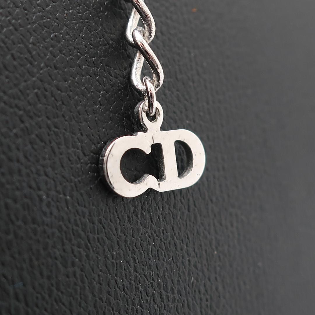  стандартный товар Dior Dior колье Necklace очень большой Logo Large logo Circle plate Circle plate серебряный цвет Silver Authentic Mint