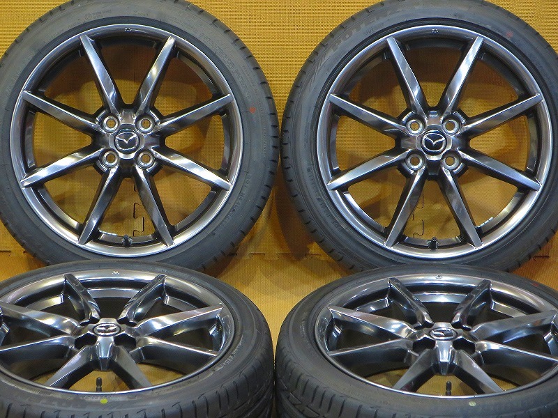 新車外し 超バリ溝 超美品【マツダ ND系 ロードスター RF 純正 ホイール ブリヂストン ポテンザS001 205/45R17】17インチ 7J+45 PCD100-4H