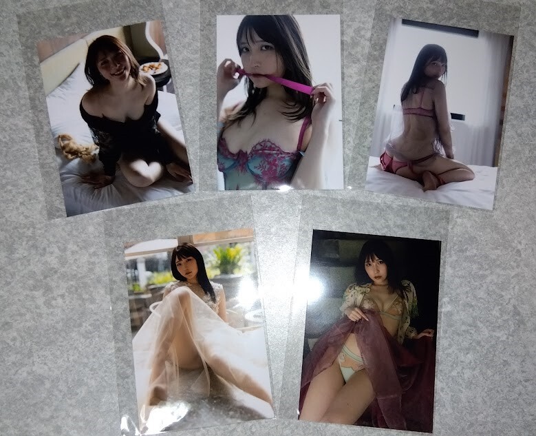 あまつまりな　生写真　5枚　オンラインサイン会　イベント　写真集　Lace up