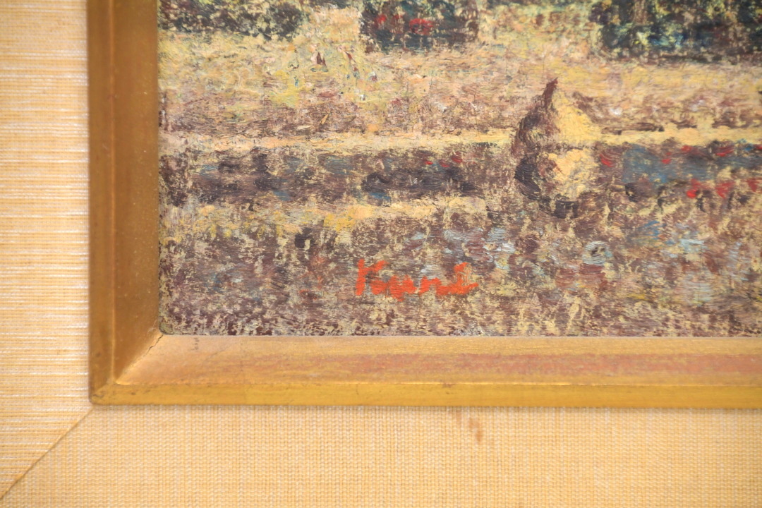 128(真作) 国頭繁次郎 「大山遠望」 油彩 F4号 ○ 額装 絵画 128(真作) 国頭繁次郎 「大山遠望」 油彩 F4号 ○ 額装 絵画