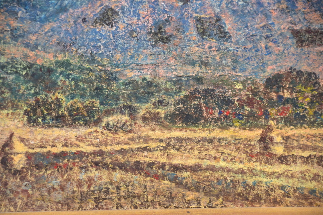 128(真作) 国頭繁次郎 「大山遠望」 油彩 F4号 ○ 額装 絵画 128(真作) 国頭繁次郎 「大山遠望」 油彩 F4号 ○ 額装 絵画