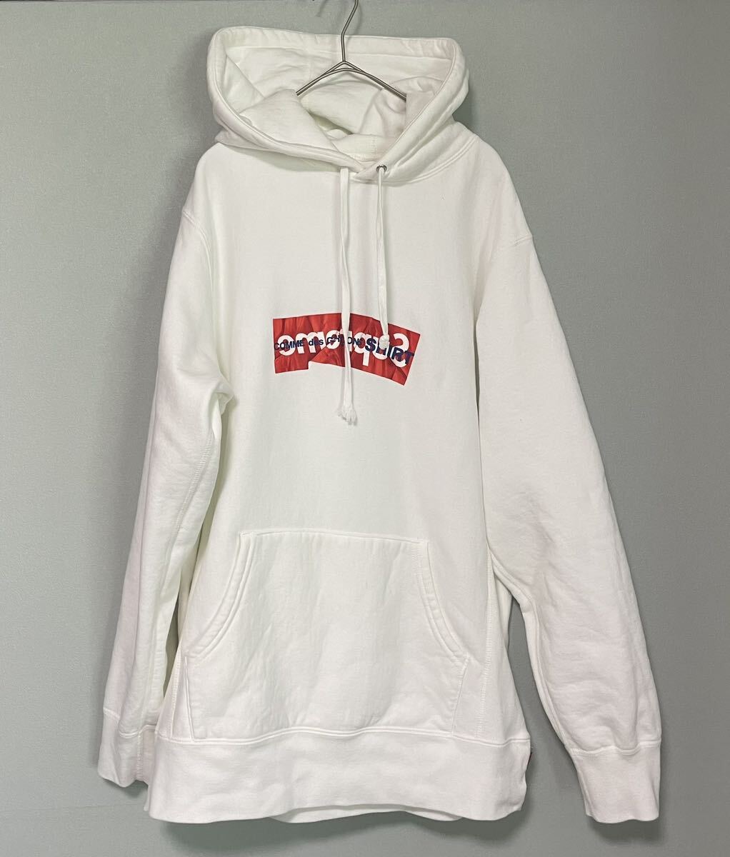L Supreme × COMME des GARCONS Box Logo 白 シュプリーム L Supreme × COMME des GARCONS Box Logo 白 シュプリーム
