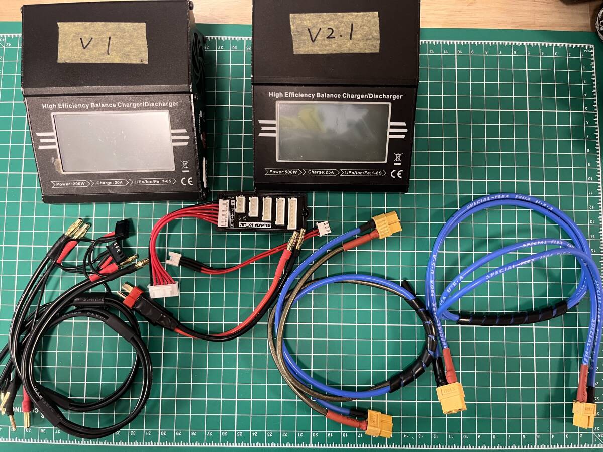 充電器　ブラックホーク2台セット　各配線