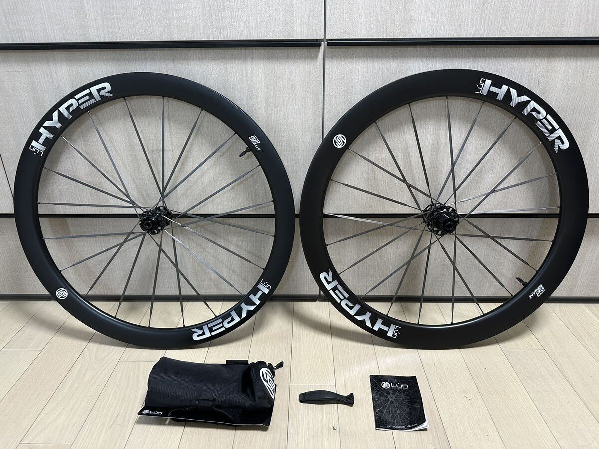 LUN HYPER D45 2024 3.0 カーボンホイールセット 美品 Bibian 比比昂- LUN HYPER D45 2024 3.0 カーボンホイールセット