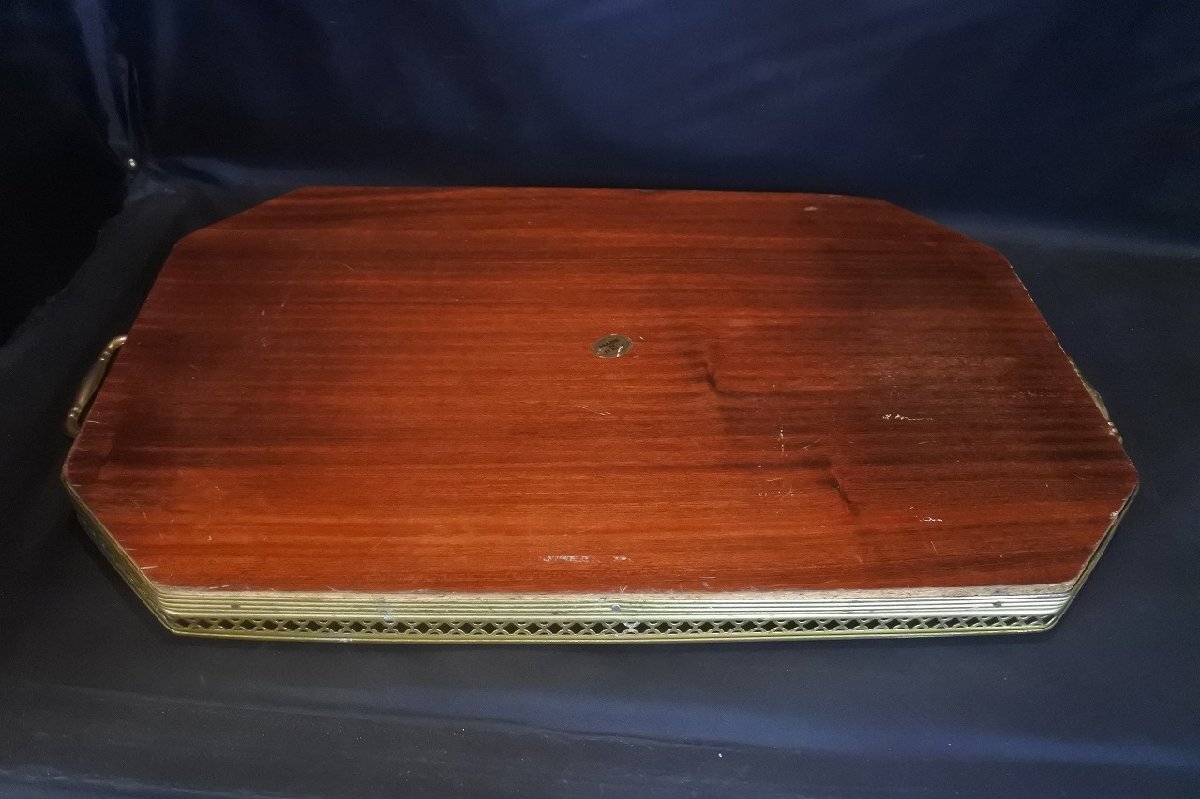  Italy .. Vintage tea tray wooden wood kitchen tray O-Bon / antique Vintage retro 