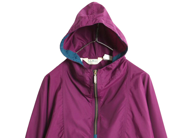 90s USA制 エルエルビーン ナイロン アノラック パーカー ジャケット レディース M オールド LLBEAN ブルゾン ハーフジップ プルオーバー