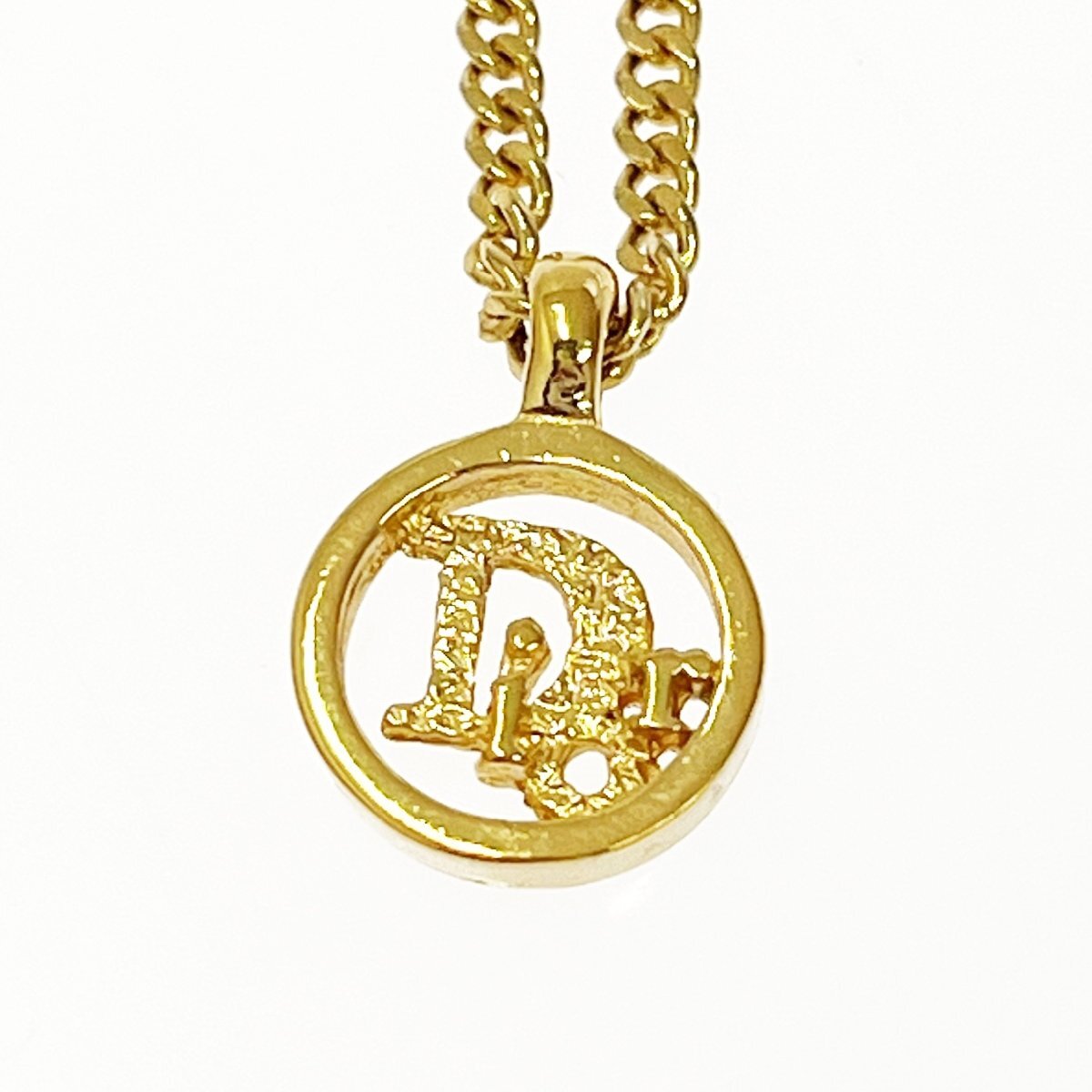 【1円スタート】Christian Dior クリスチャンディオール GP Diorロゴ ゴールド ネックレス 308794