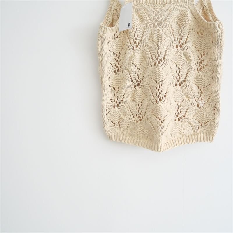 2023SS / 6(ROKU)BEAUTY&YOUTHrok beauty and Youth / LILY YARN SUKASHI KNIT CAMISOLE knitted / 8618-299-0147 / 2407-1217