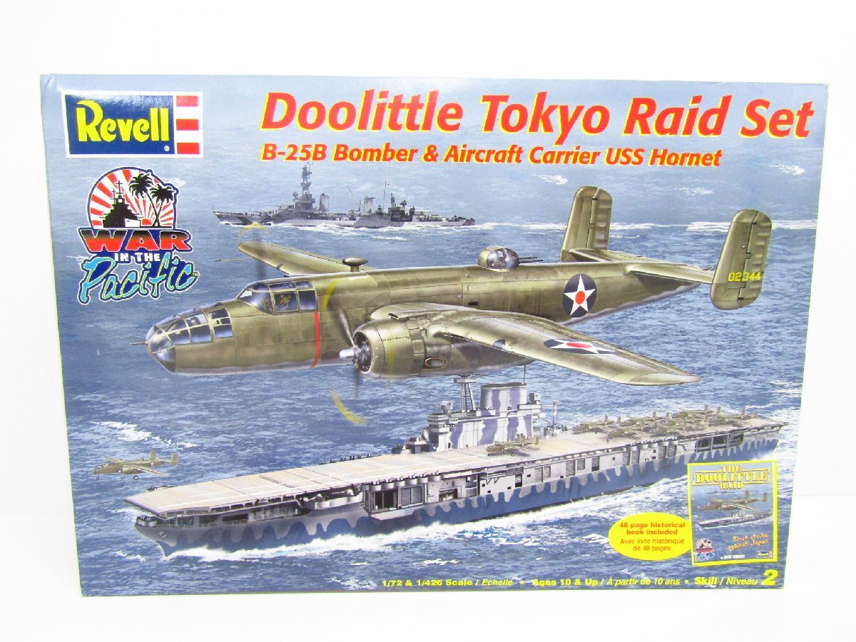 未組立 Doolittle Tokyo Raid Set B-25B Bomber&Aircraft Carrier USS Hornet プラモデル Revell ▼TY14651