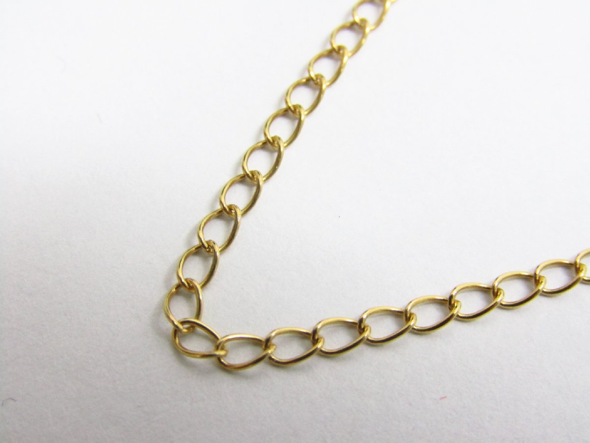 K18 750 золотой Gold колье цепочка примерно 3.7g примерно 60cm VAC25275