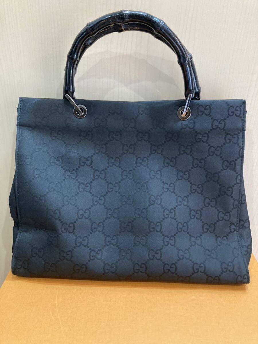 GUCCI グッチ バンブー ハンドバッグ トートバッグ ブラック 黒 GUCCI グッチ バンブー ハンドバッグ トートバッグ ブラック 黒