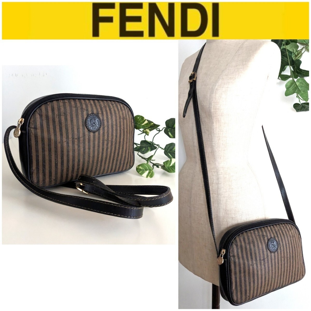 FENDI オールドフェンディ ペカン 柄 ヴィンテージ 斜め掛け FENDI オールドフェンディ ペカン 柄 ヴィンテージ 斜め掛け