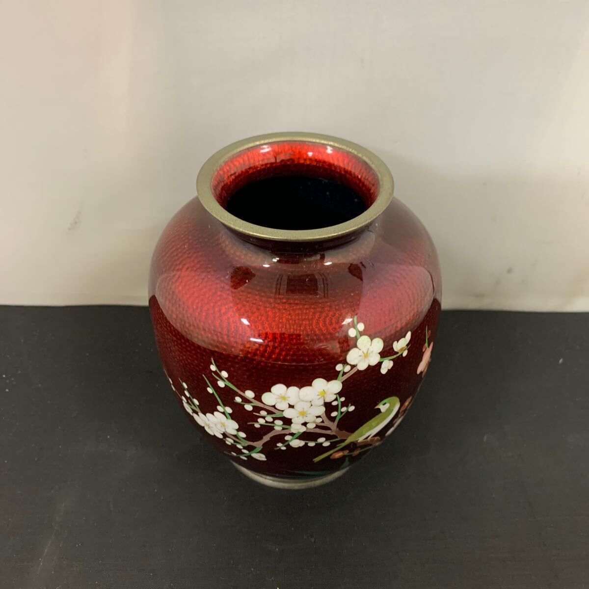 花瓶 壺 花器 花柄 インテリア インテリア小物 和風 置物 雑貨 レトロ 陶器 工芸品　K3659