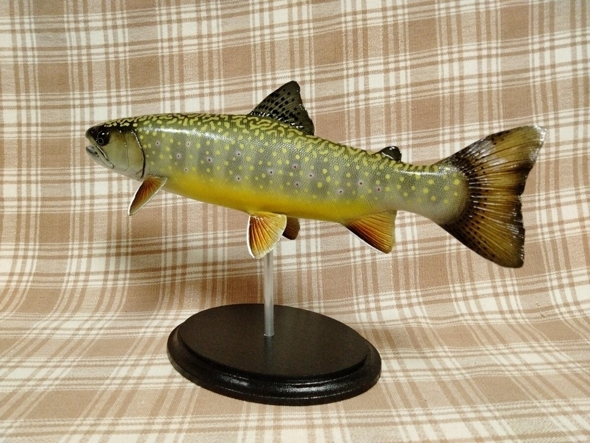 ハンドメイド 27cmブルックトラウト フィギュア レプリカ 釣り ハンドメイド 27cmブルックトラウト フィギュア レプリカ 釣り