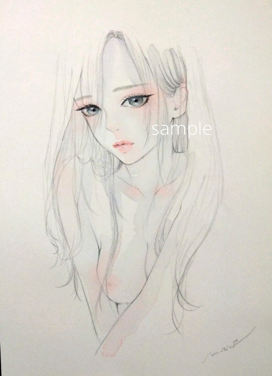 肉筆原画 水彩画 美人画 手描きイラスト 絵画 裸婦画 ヌード 肉筆原画 水彩画 美人画 手描きイラスト 絵画 裸婦画 ヌード