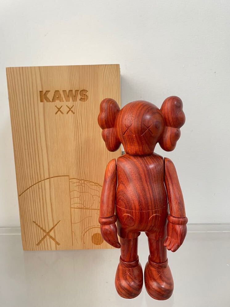 BE@RBRICK ベアブリック ×カウズ KAWS　 KARIMOKU カリモク　OriginaFake　400% フィギュア 置物 中古 インテリア　レッド　WOOD 