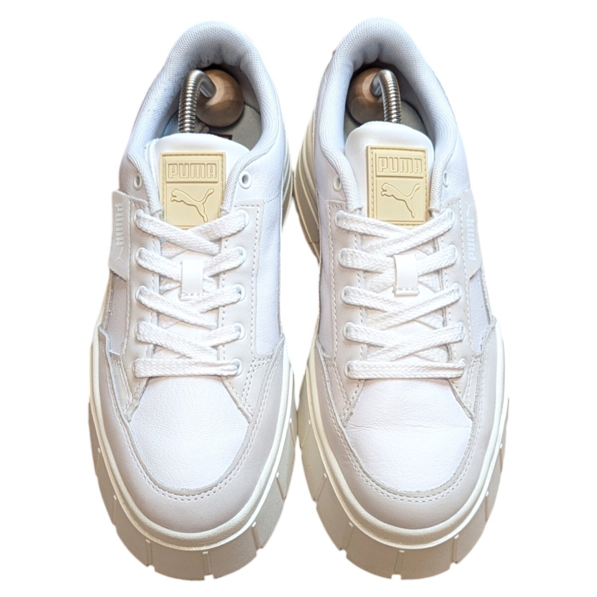 PUMA MAYZE プーマ メイズ 24 5cm ホワイト 厚底スニーカー PUMA MAYZE プーマ メイズ 24 5cm ホワイト 厚底スニーカー