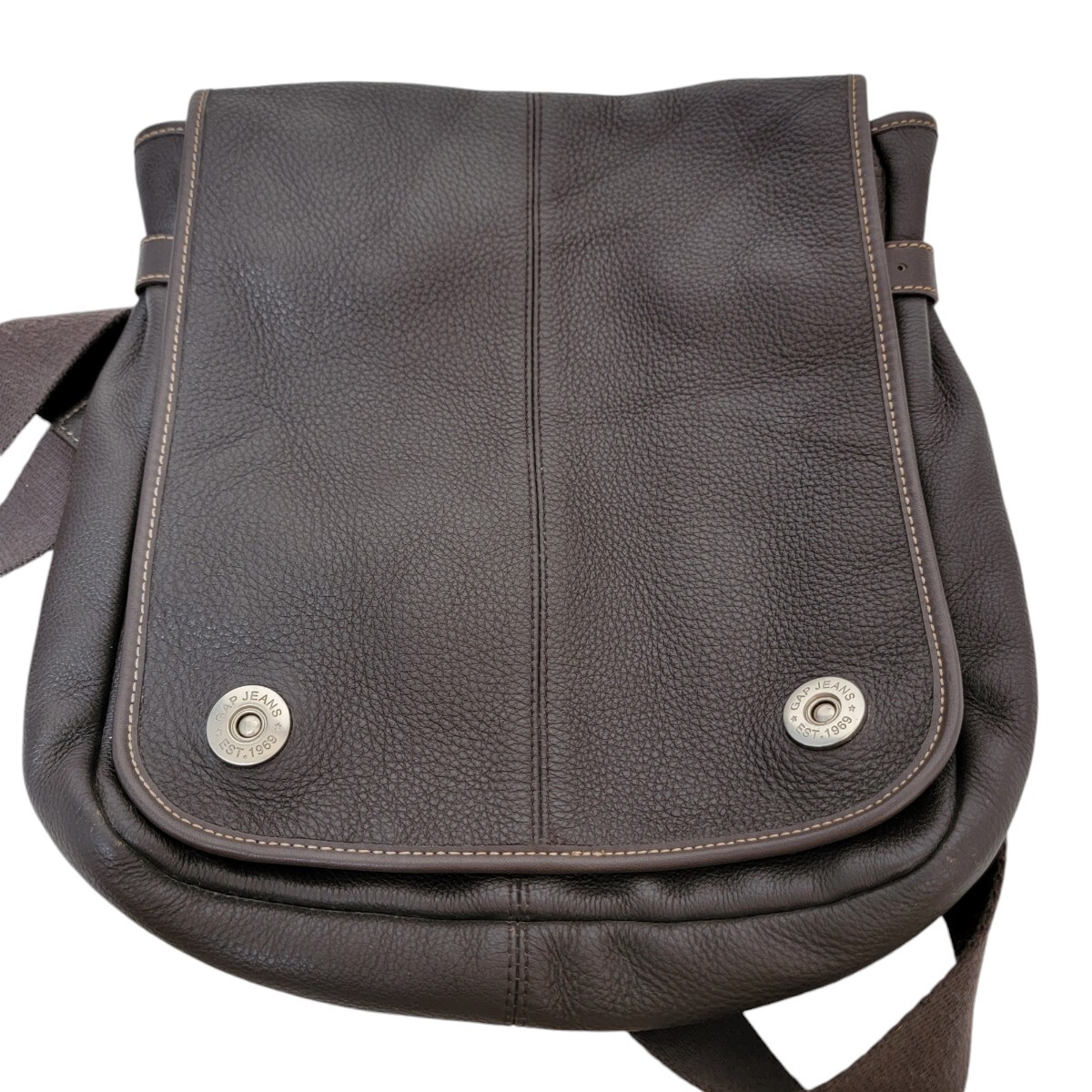 00S】Y2K ギャップ OLD GAP 牛革 レザーショルダーバッグ 茶 00S】Y2K ギャップ OLD GAP 牛革 レザーショルダーバッグ 茶
