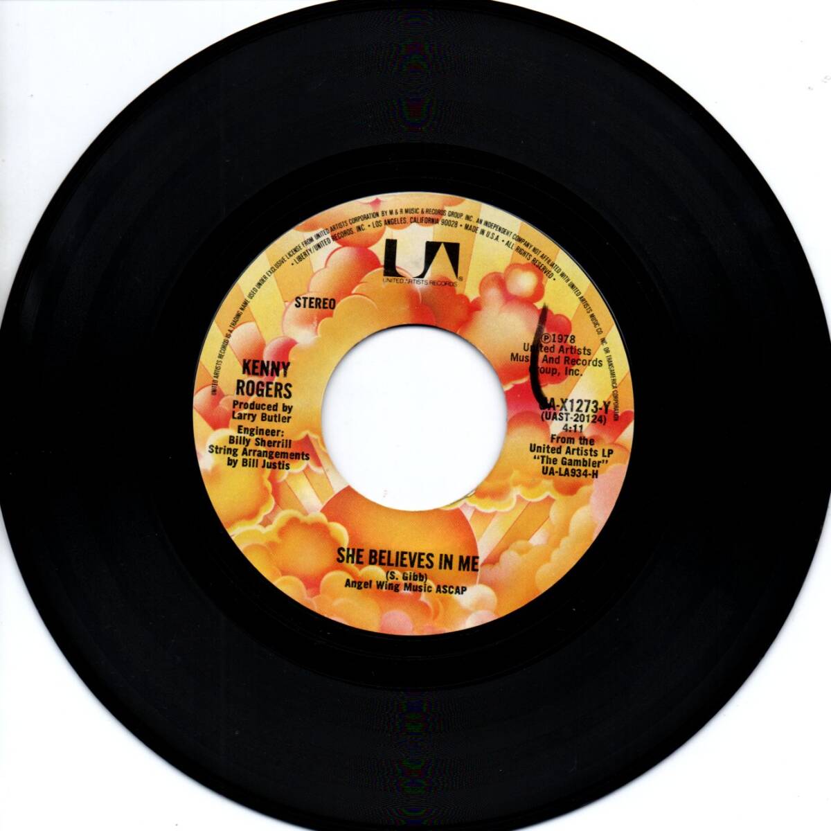 Kenny Rogers 「She Believes In Me/ Morgana Jones」米国盤EPレコード