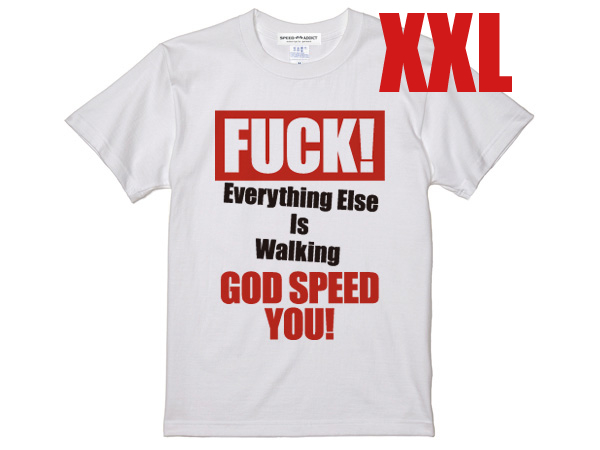 FUCK! BOX LOGO T-SHIRT WHITE XXL/ハーレーチョッパーバイクchopperアメリカンバイクカスタムバイク國(guó)産廄舎會(huì)暴走族カミナリ族古著80s90s