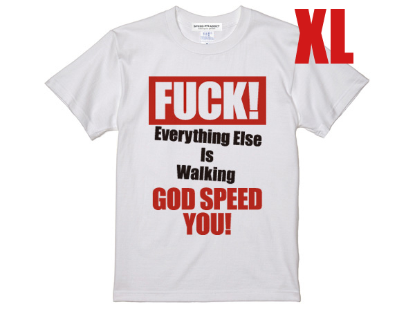 FUCK! BOX LOGO T-SHIRT WHITE XL/hotrodカスタムカルチャーパンクファッションネイバーフッド柳町光男g(shù)od speed you!ゴッドスピードユー！