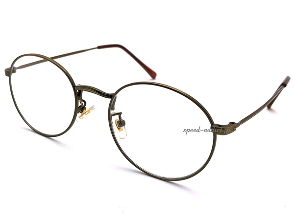 METAL ROUND BOSTON SUNGLASS BRONZE × CLEAR/ раунд Boston bronze рама бесцветные линзы круглый модные очки без линз Vintage retro Classic 